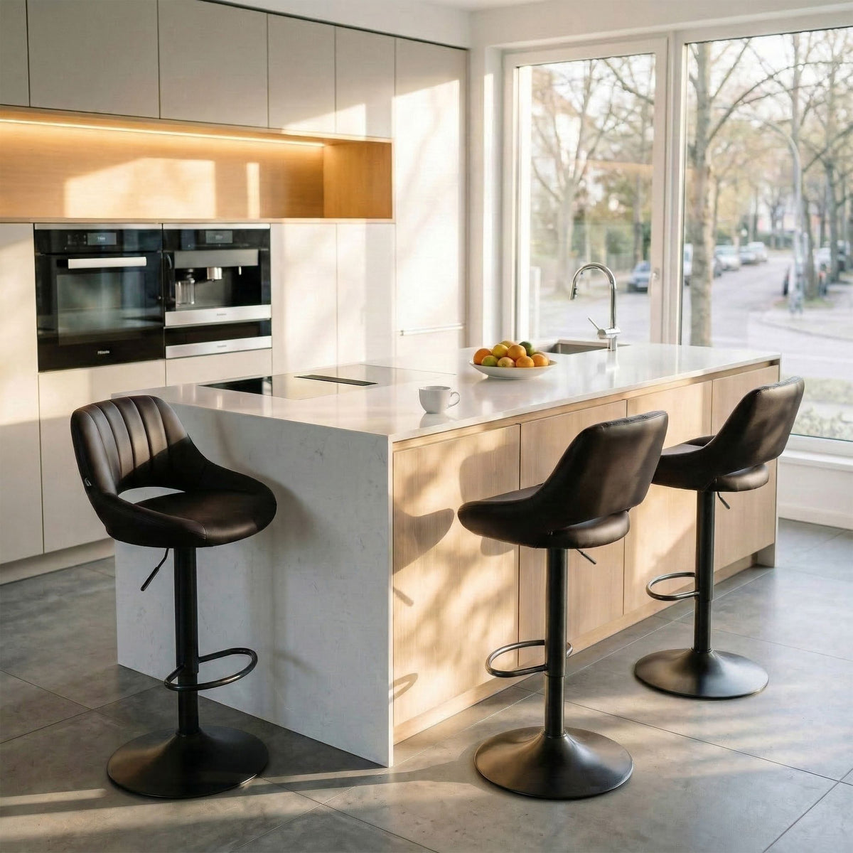 2er Set Barhocker Milet Kunstleder B – Ansicht 3
