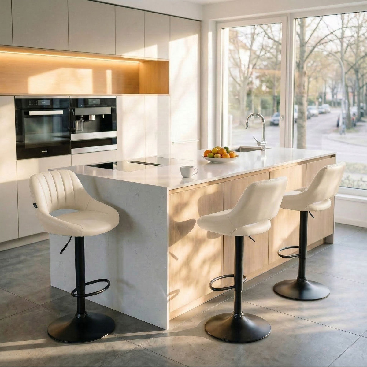 Barhocker Milet Kunstleder schwarz – Ansicht 10