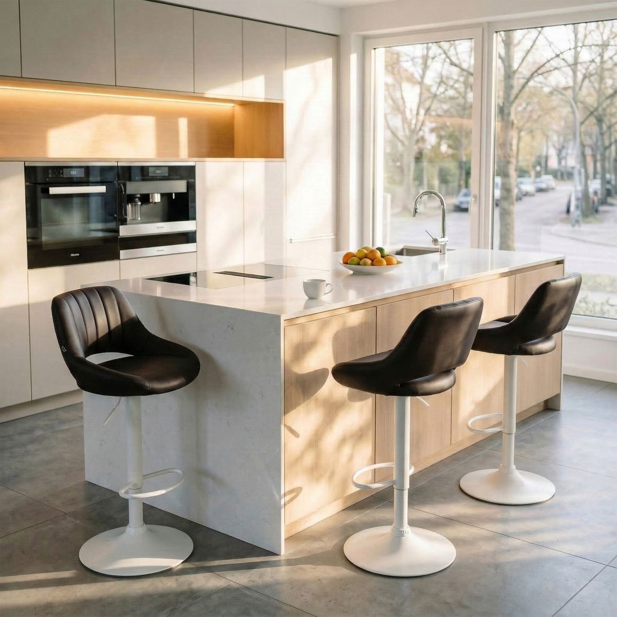 Barhocker Milet Kunstleder weiß – Ansicht 3