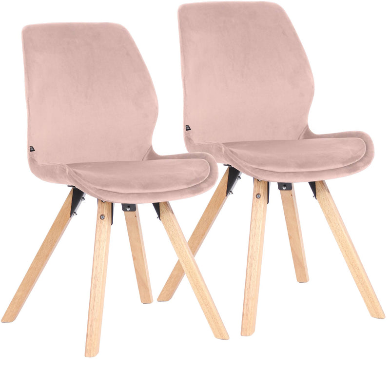 2er Set Stuhl Luna Samt