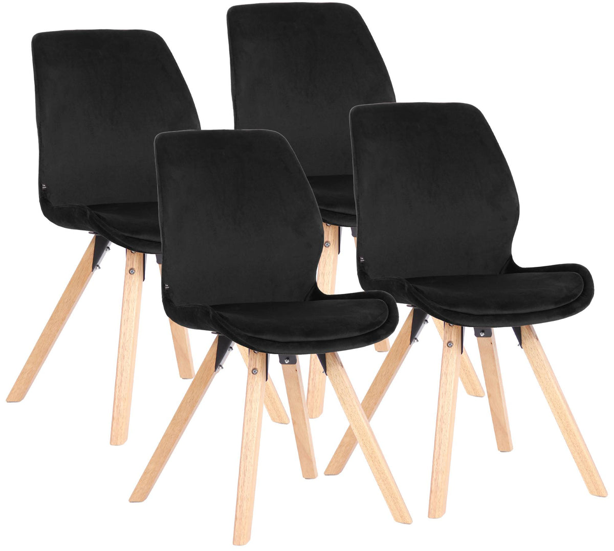 4er Set Stuhl Luna Samt – Ansicht 8