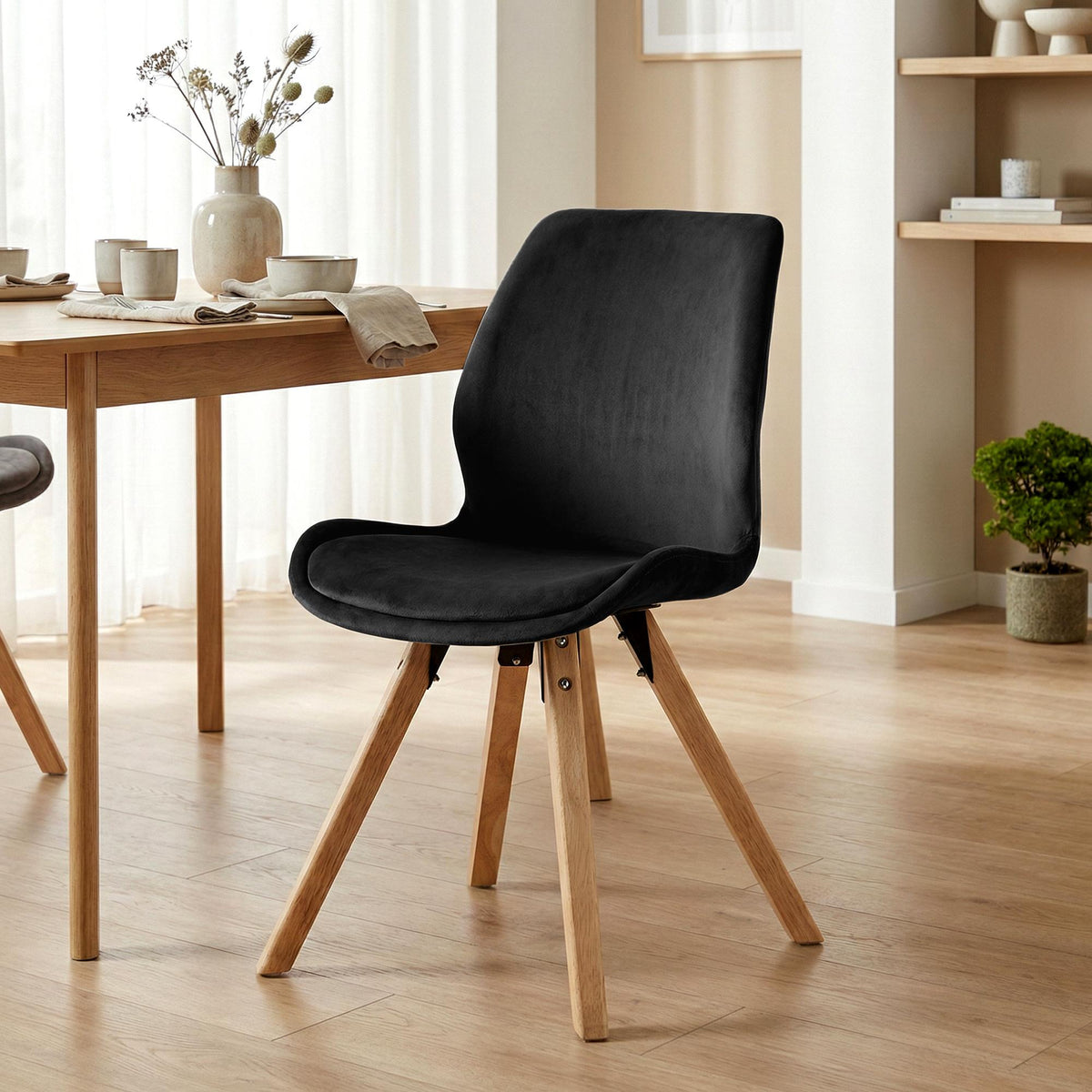 4er Set Stuhl Luna Samt – Ansicht 10