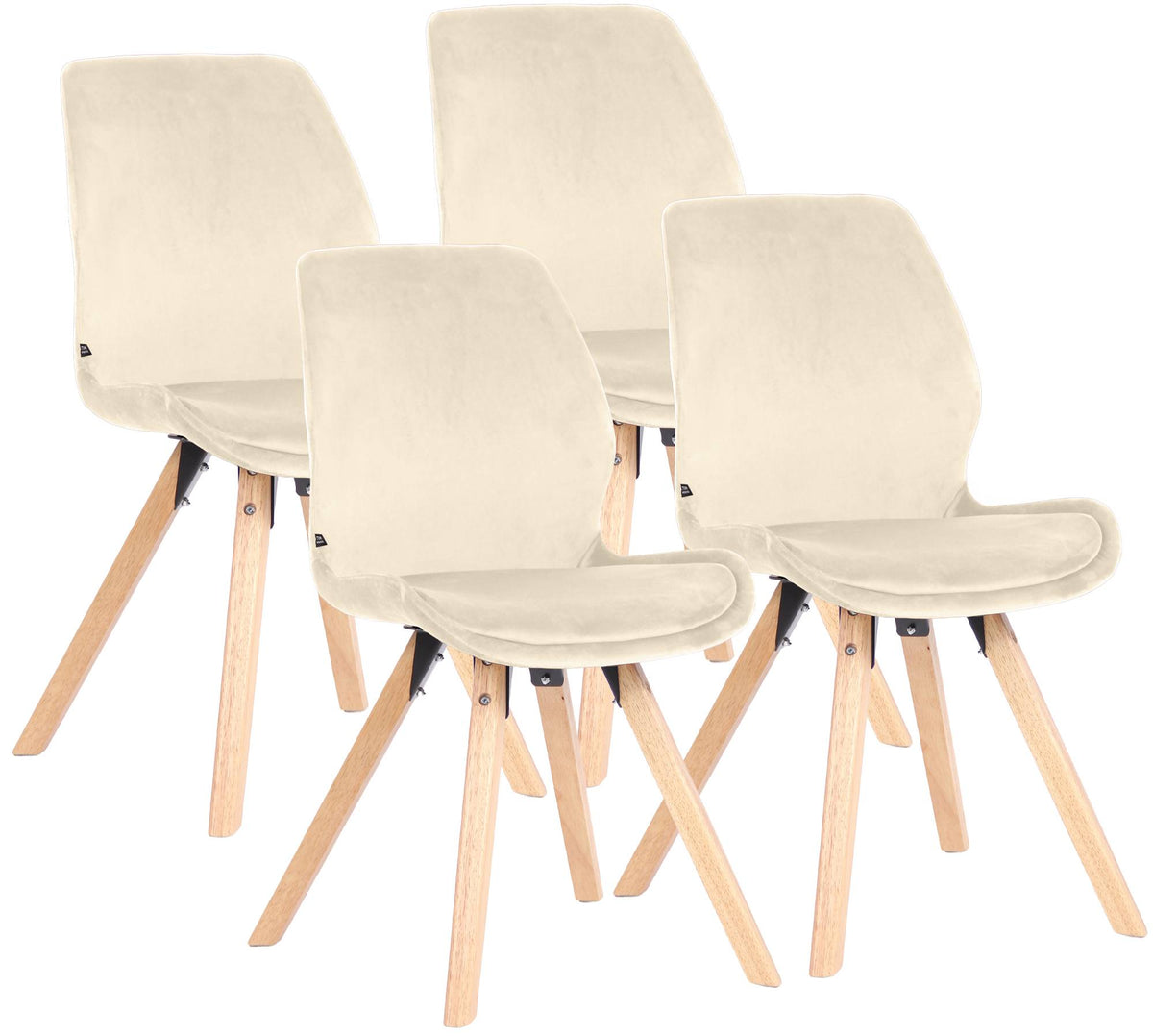 4er Set Stuhl Luna Samt – Ansicht 15