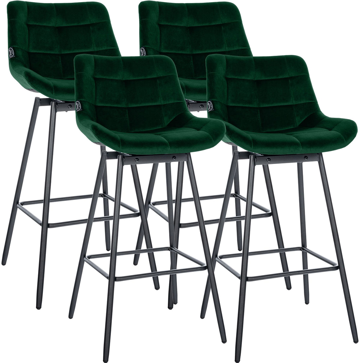 4er Set Barhocker Weston Schwenkbar Samt