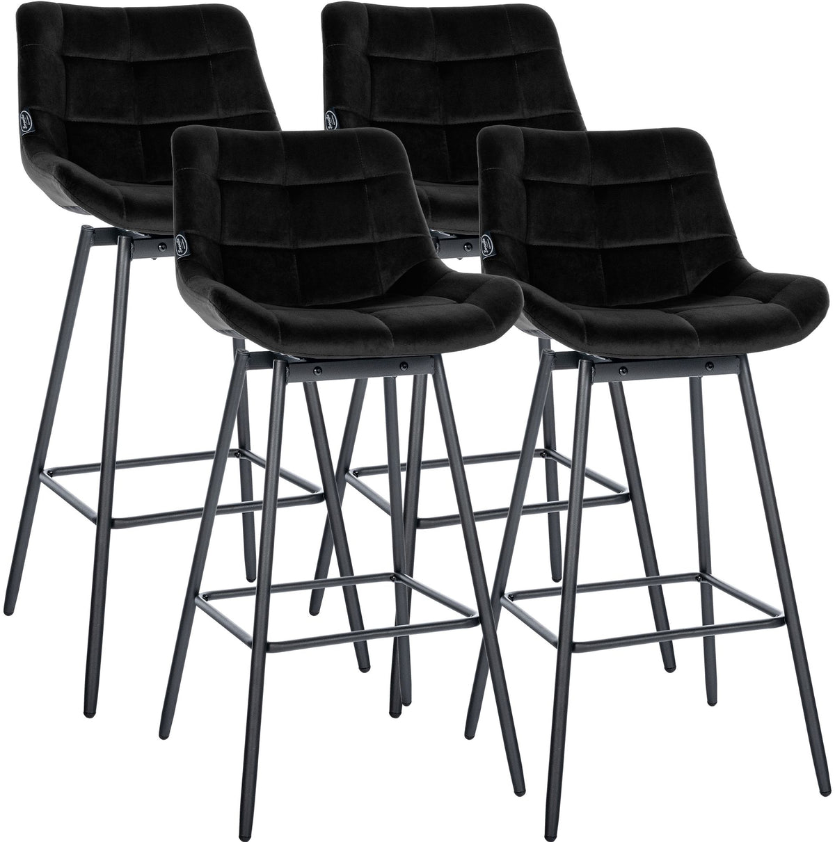 4er Set Barhocker Weston Schwenkbar Samt – Ansicht 8