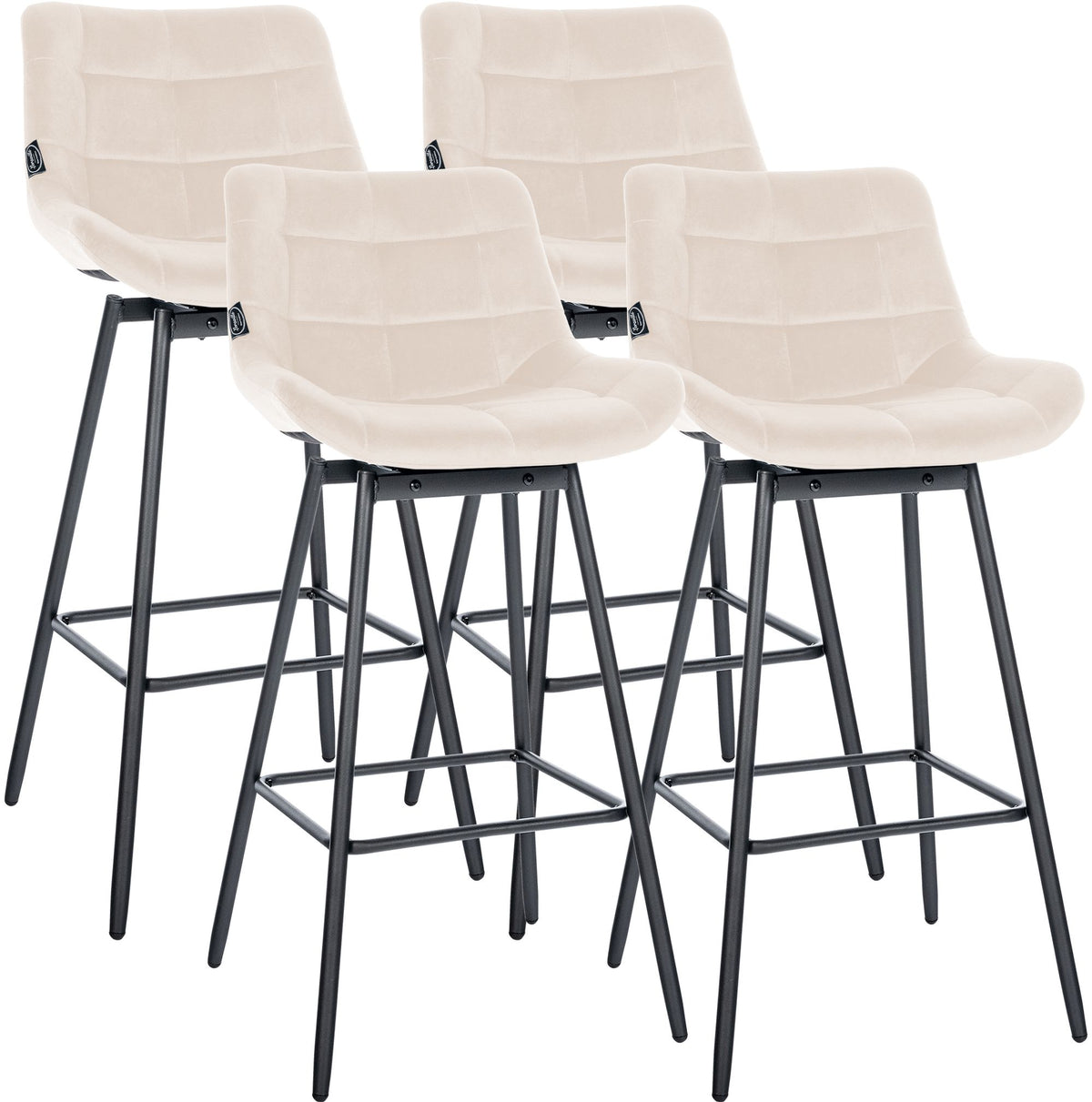 4er Set Barhocker Weston Schwenkbar Samt – Ansicht 15