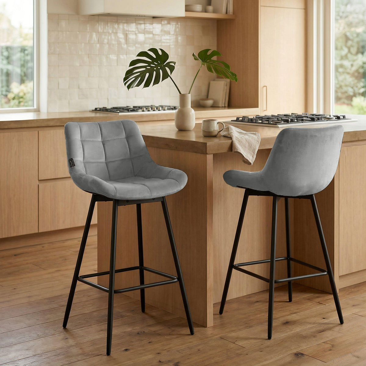 Barhocker Weston Schwenkbar Samt – Ansicht 17