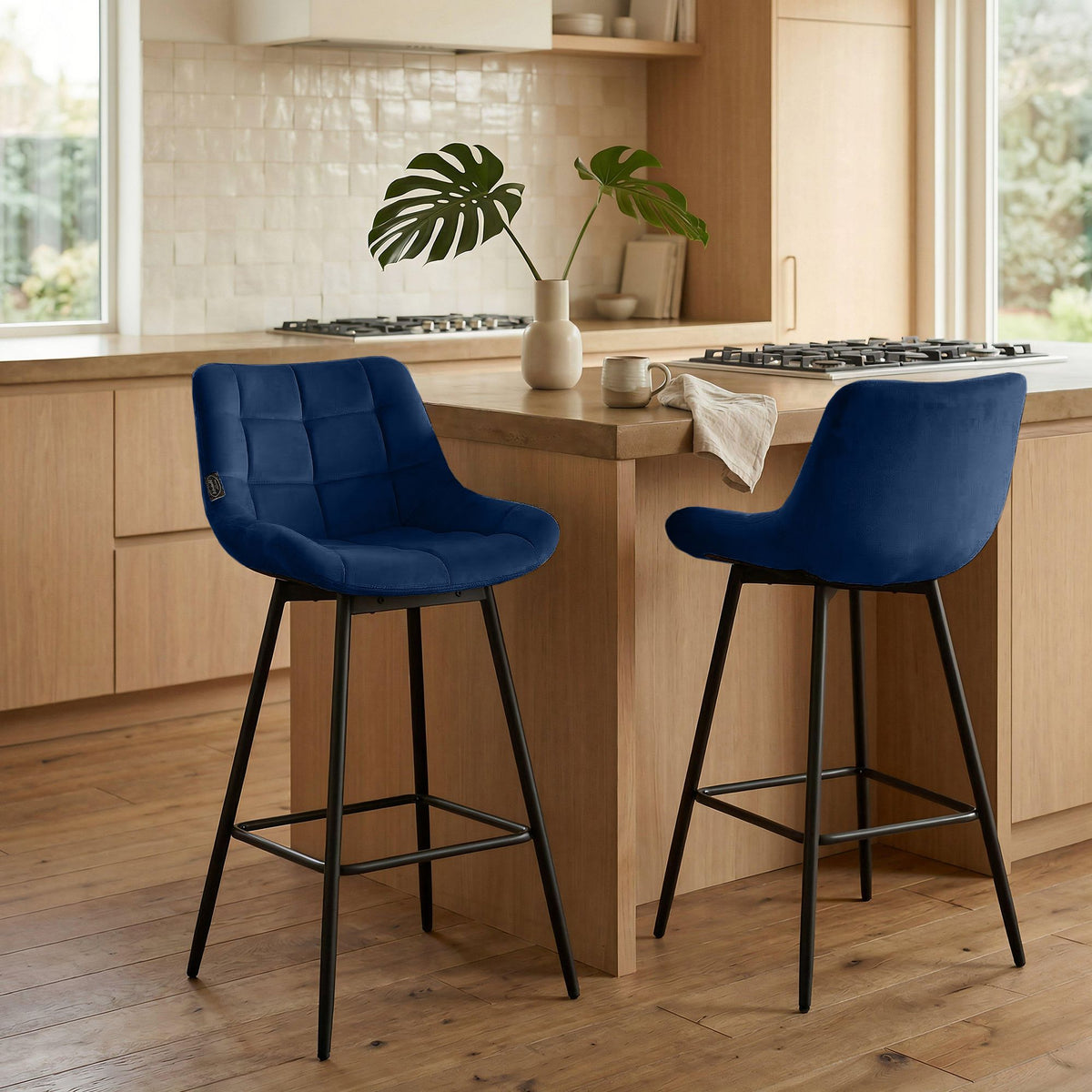 Barhocker Weston Schwenkbar Samt – Ansicht 10