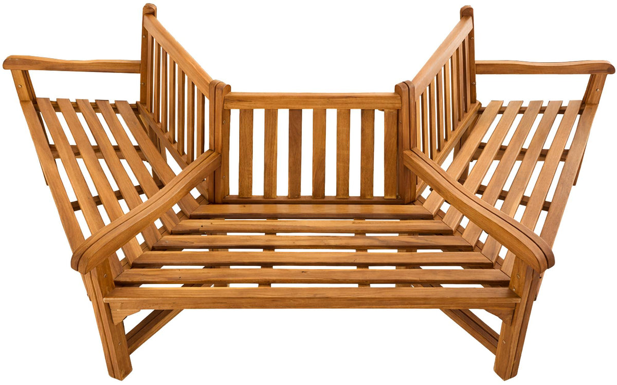 Baumbank Kenna mit Armlehne halbrund 250 cm – Ansicht 4