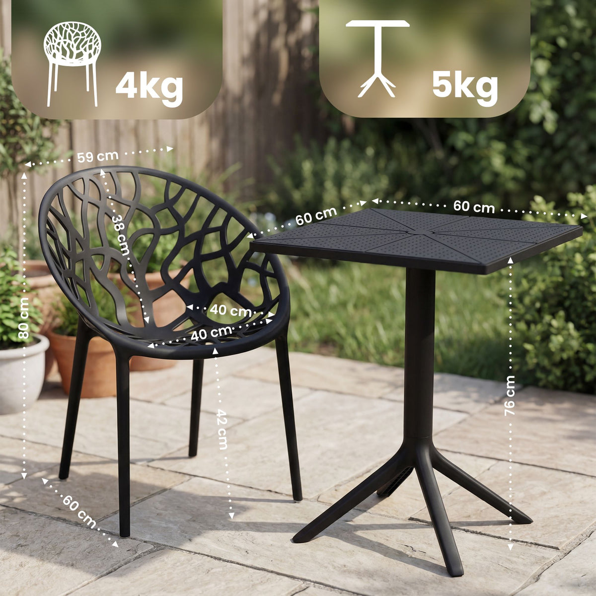 Gartenmöbel-Set Neriva mit 2 Stühlen – Ansicht 9