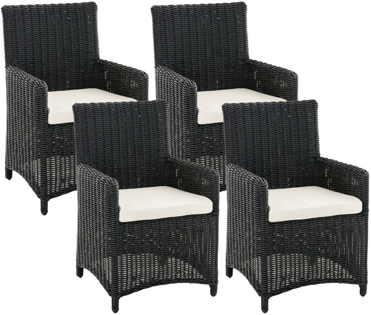 4er Set Stuhl Fontana / Sankt Marlo Cremeweiss 5mm – Ansicht 19