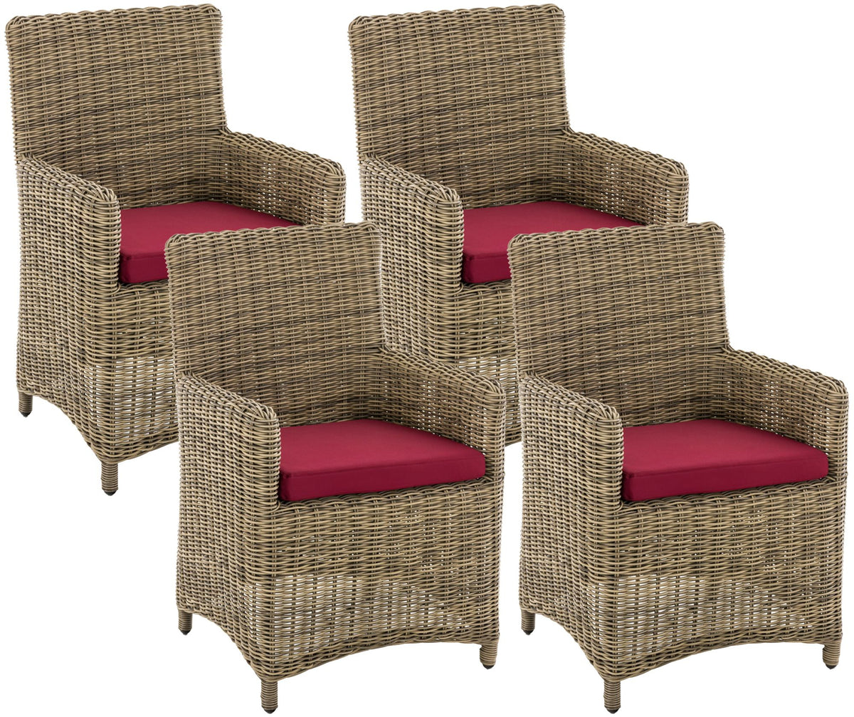 4er Set Stuhl Fontana / Sankt Marlo Rubinrot 5mm – Ansicht 13