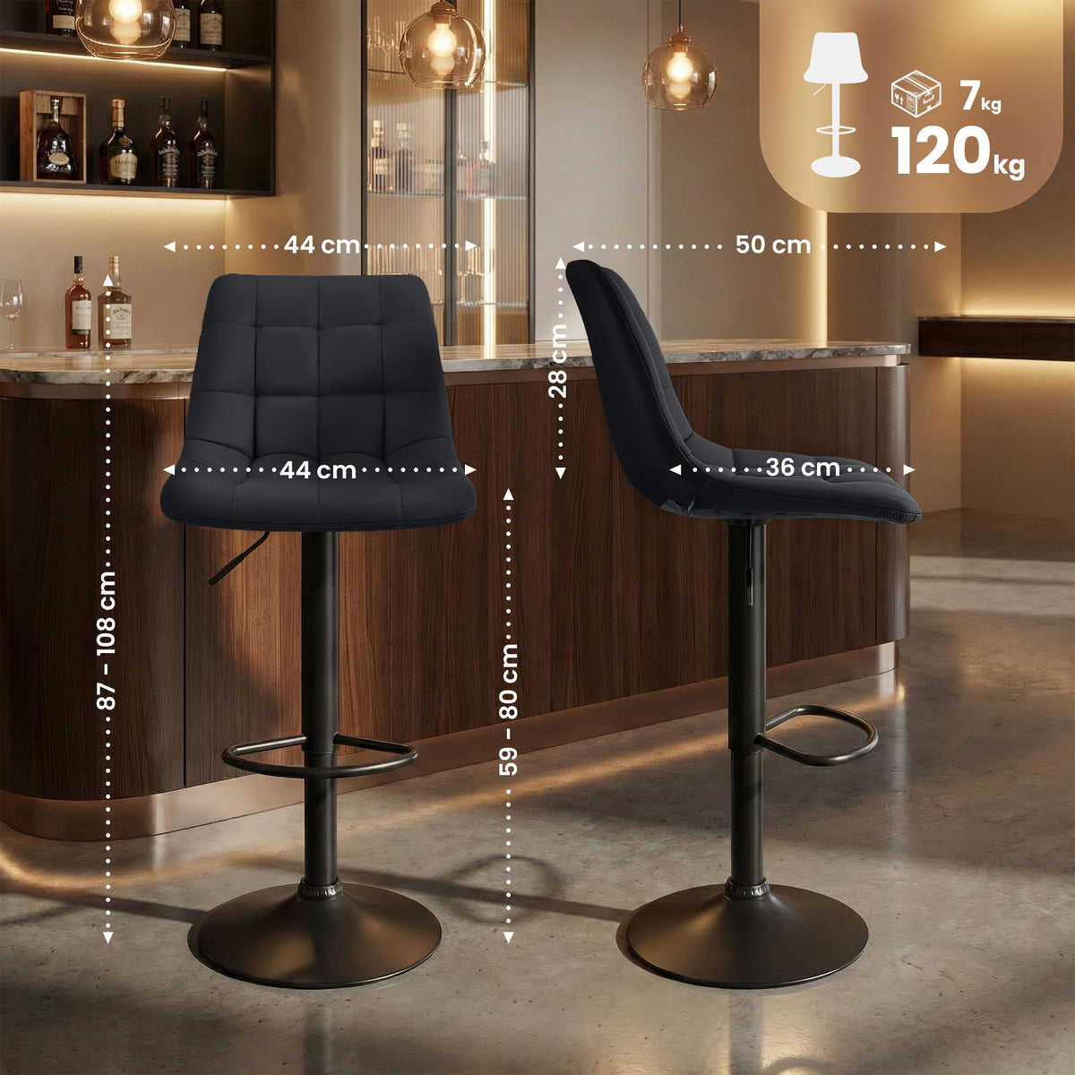 Barhocker Mapun Kunstleder – Ansicht 9