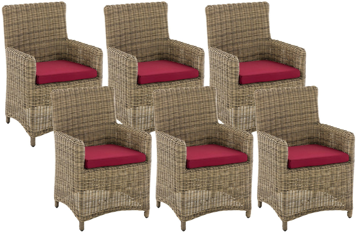 6er Set Stuhl Fontana / Sankt Marlo Rubinrot 5mm – Ansicht 13