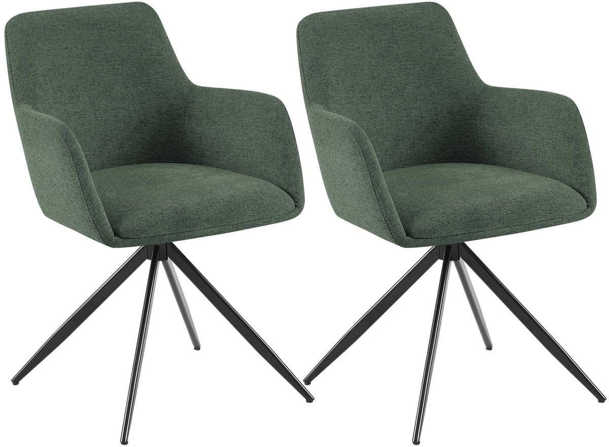 2er Set Esszimmerstuhl Olema Stoff – Ansicht 15