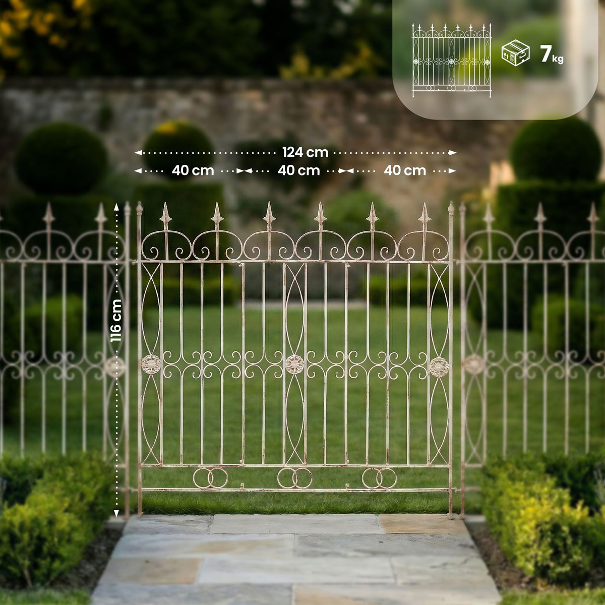 4er Set Gartenzäune Mangold – Ansicht 9