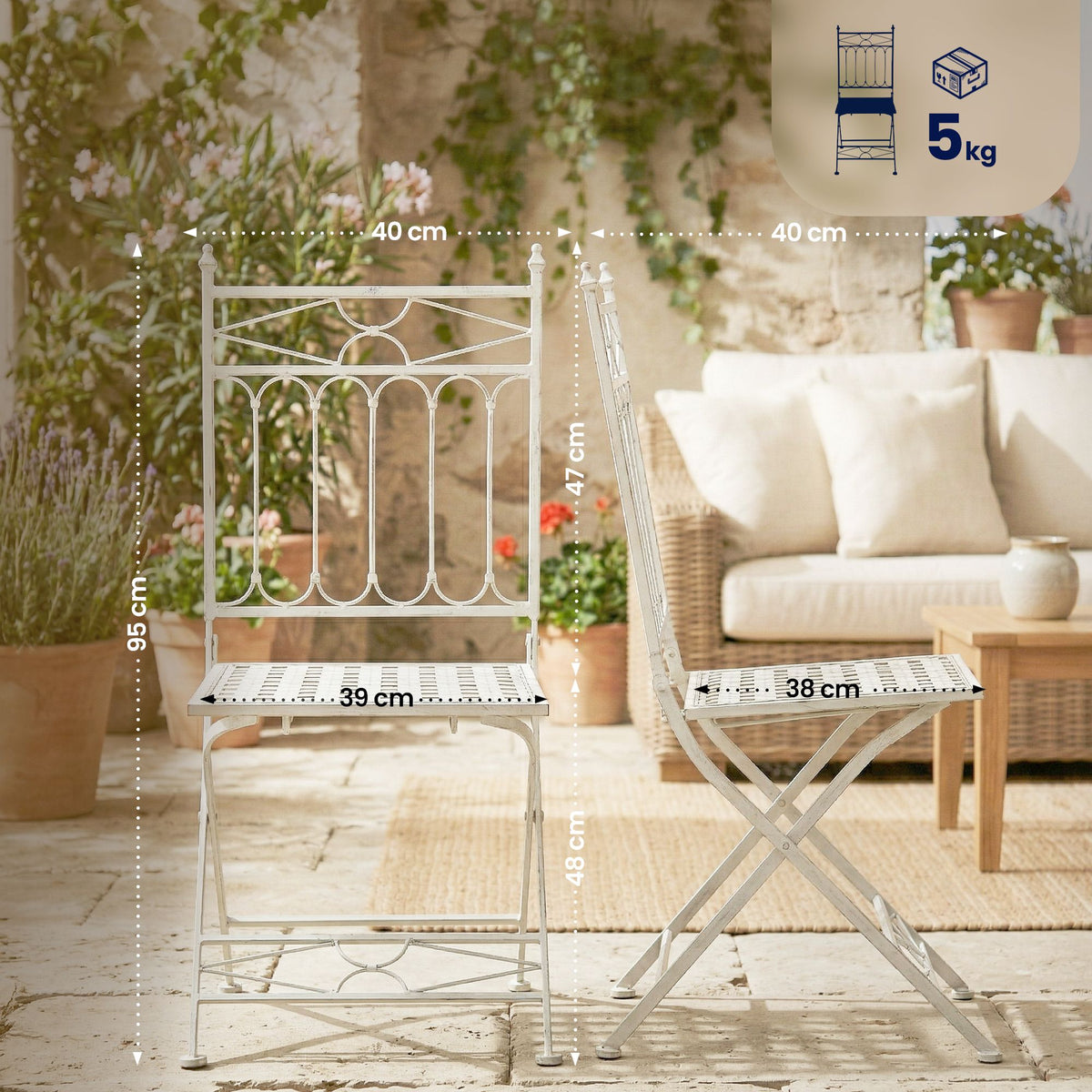 2er Set Klappstuhl Asina – Ansicht 9