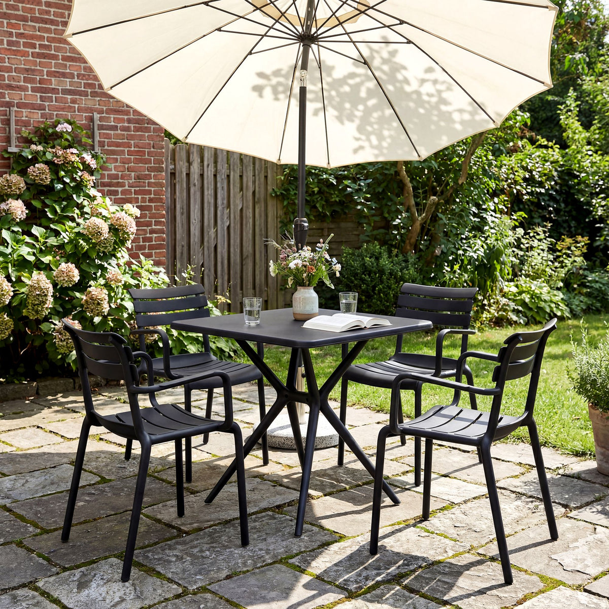 Gartenmöbel-Set Avena mit 4 Stühlen – Ansicht 3