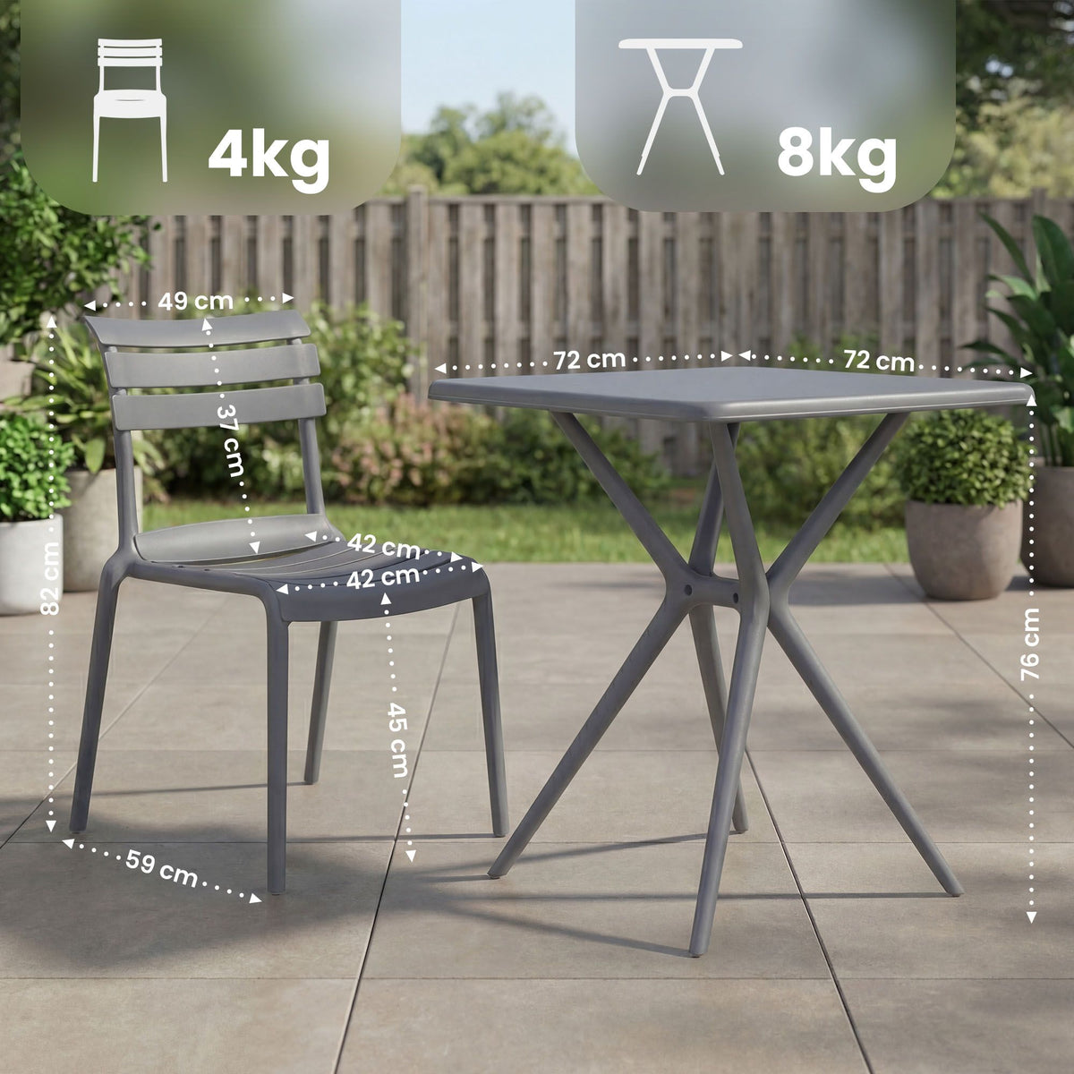 Gartenmöbel-Set Vela mit 2 Stühlen – Ansicht 16