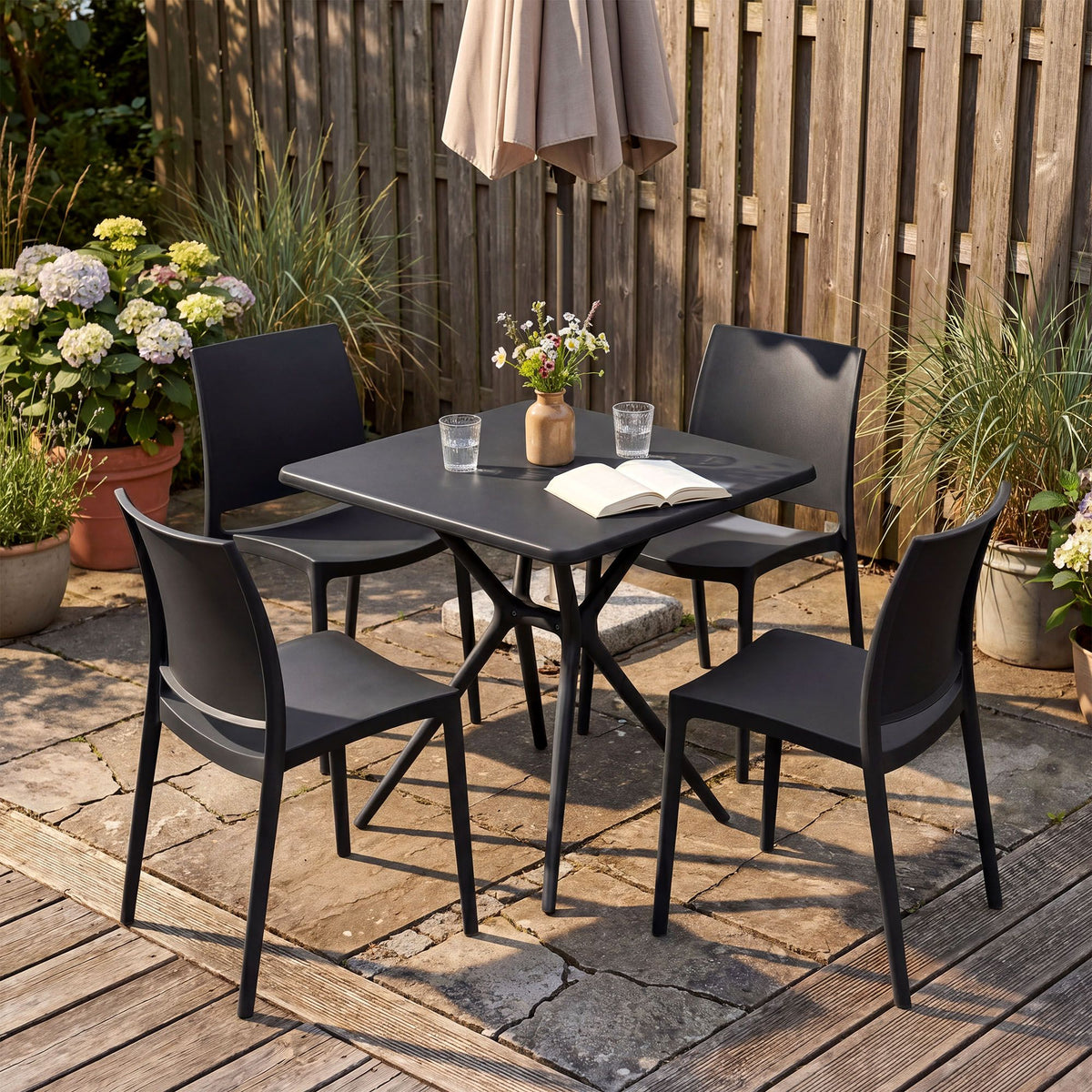 Gartenmöbel-Set Amino mit 4 Stühlen – Ansicht 3