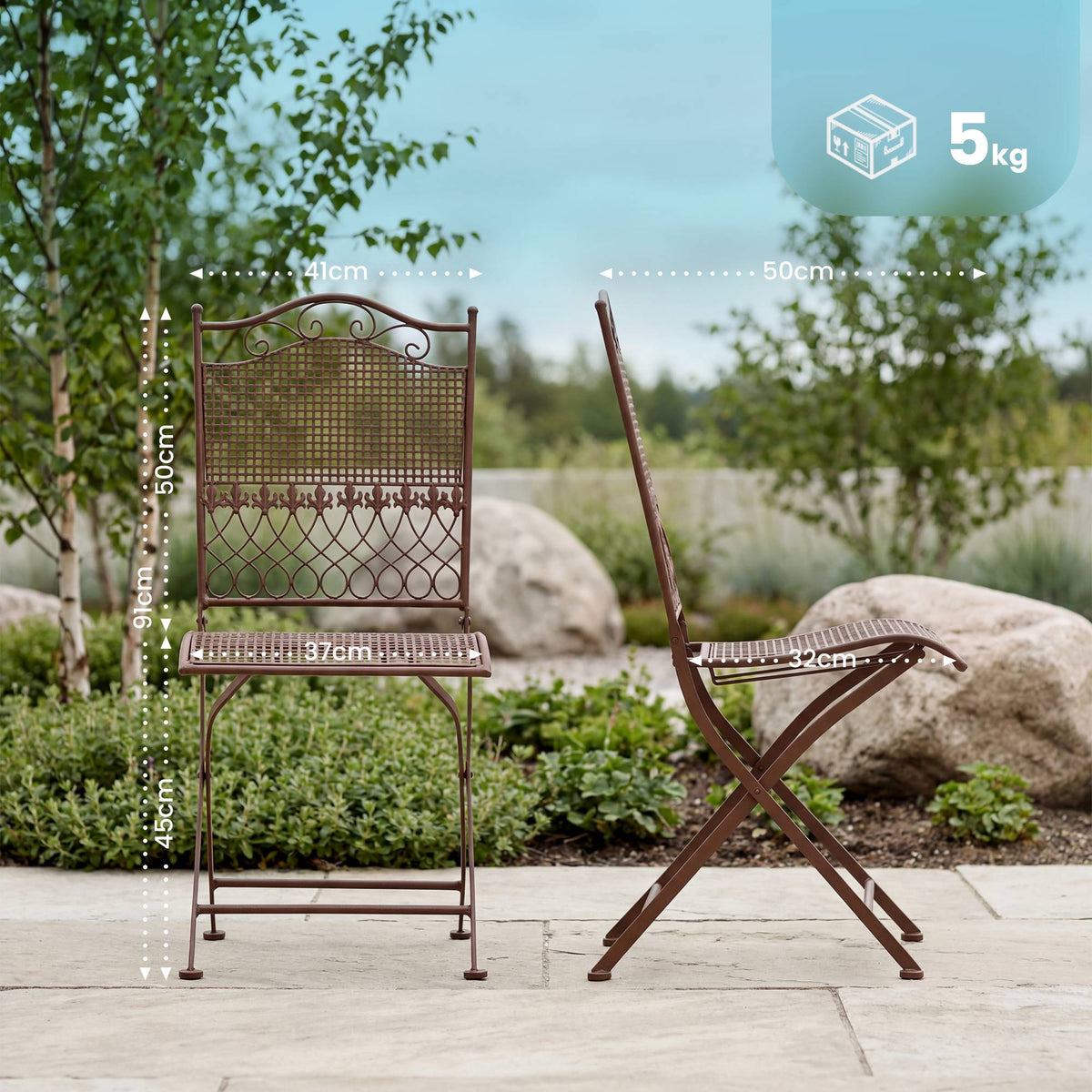 2er Set Gartenstühle Kiran – Ansicht 10
