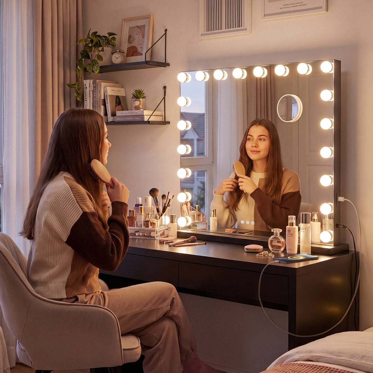 Schminkspiegel Norlina mit Bluetooth – Ansicht 12