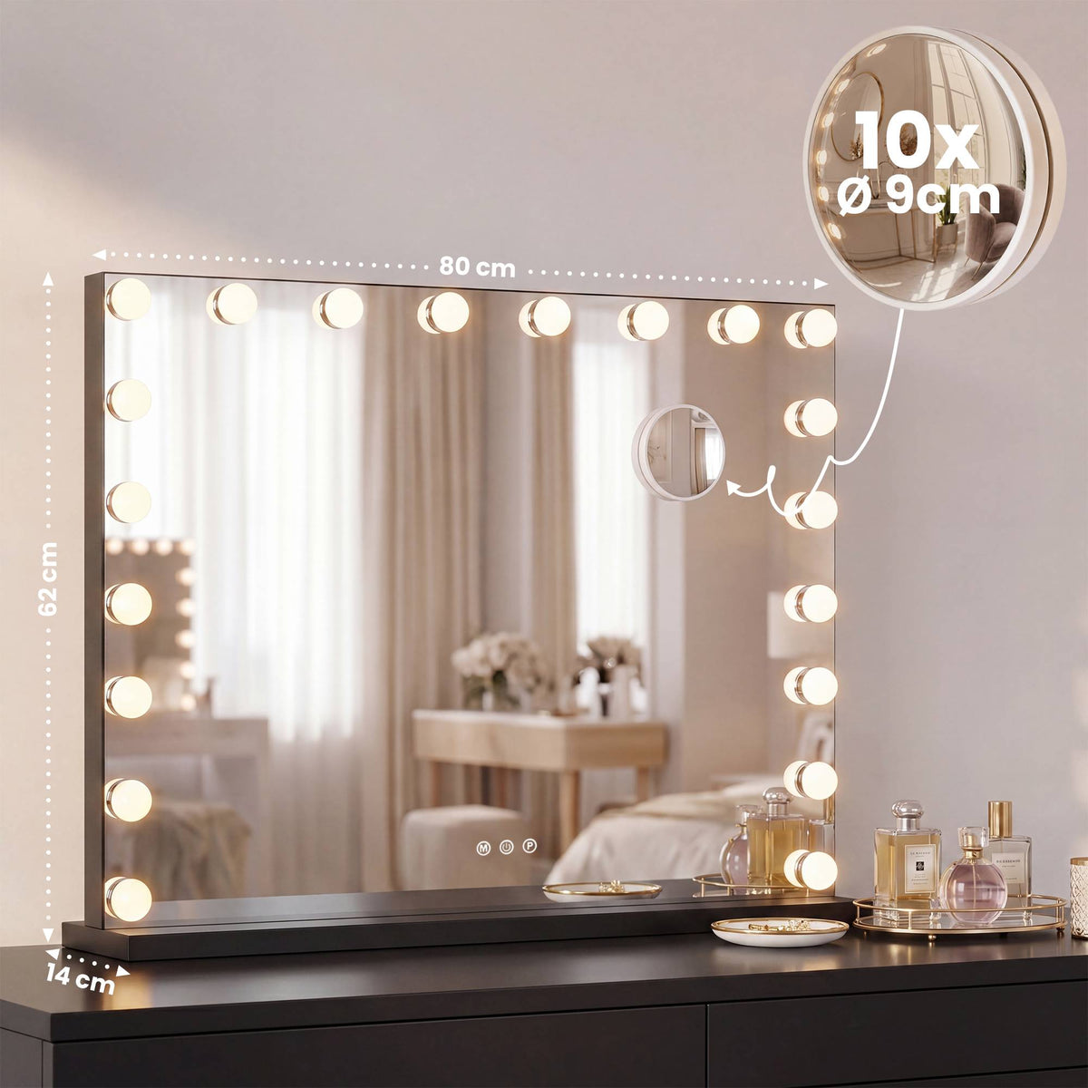 Schminkspiegel Norlina mit Bluetooth – Ansicht 11