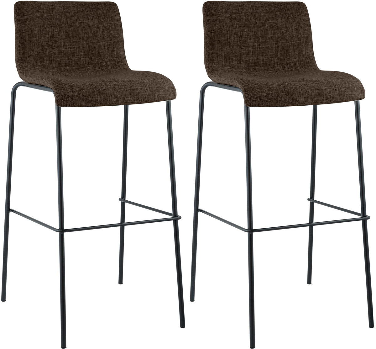 2er Set Barhocker Hoover Stoff 4-Fuß Gestell schwarz – Ansicht 15