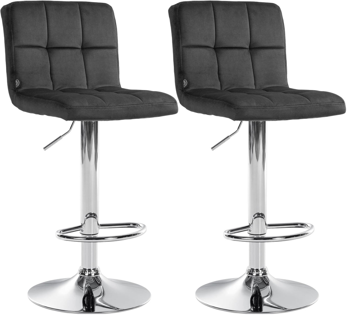 2er Set Barhocker Peru Samt chrom – Ansicht 15