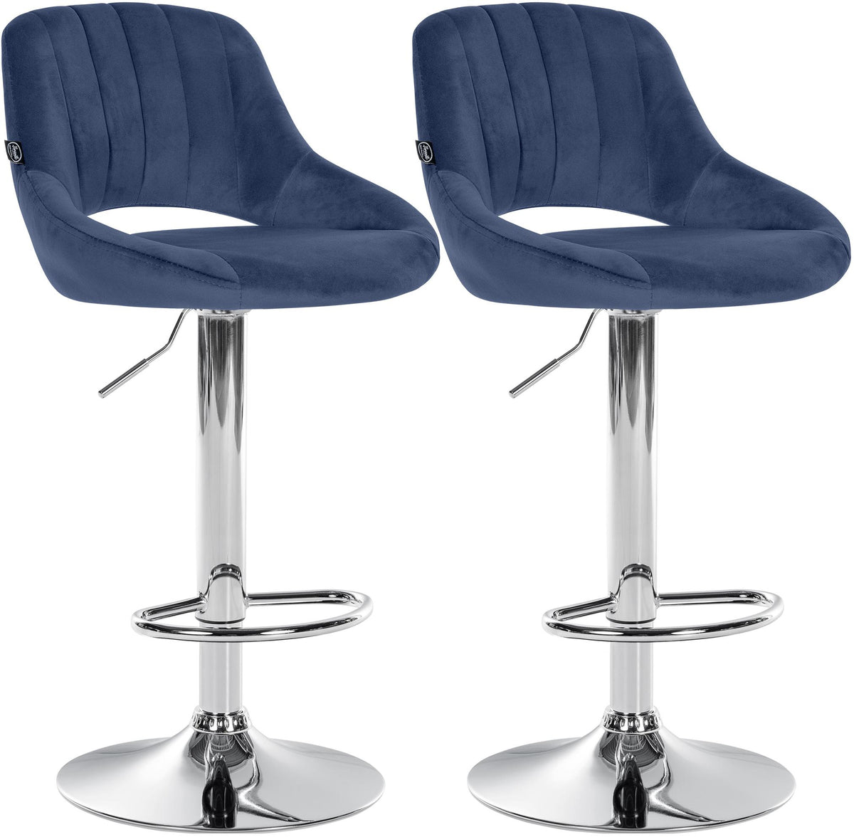 2er Set Barhocker Milet Samt C – Ansicht 8