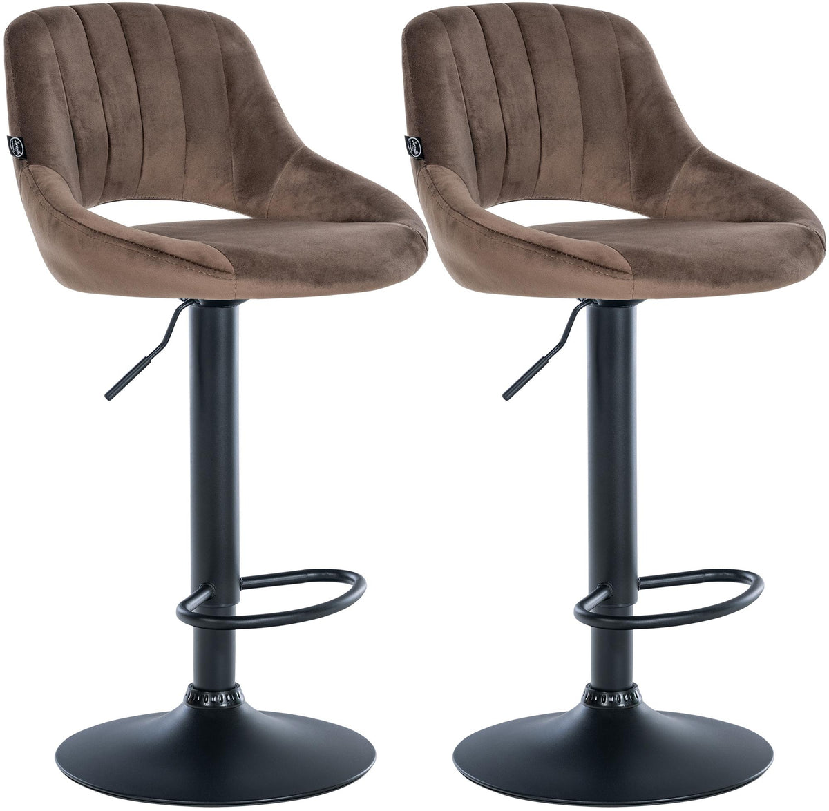 2er Set Barhocker Milet Samt B – Ansicht 8