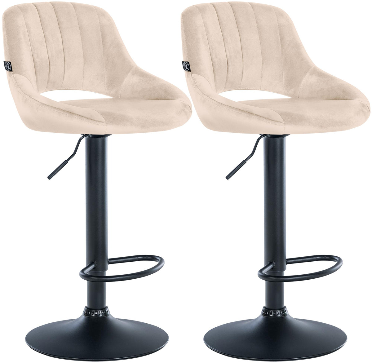 2er Set Barhocker Milet Samt B – Ansicht 15
