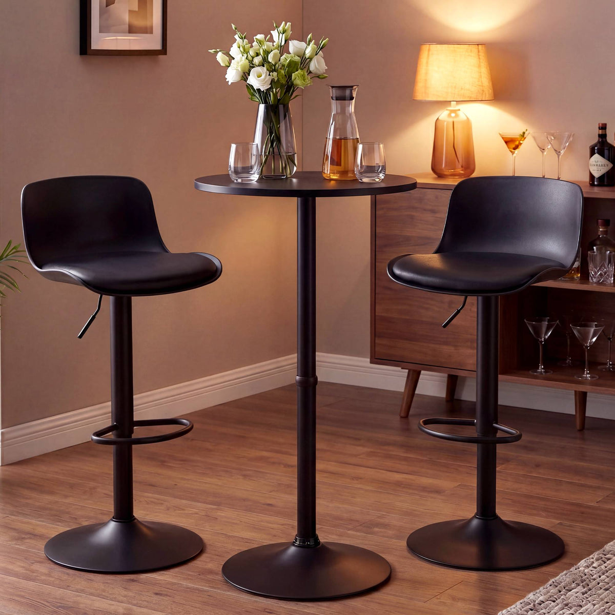 2er Bartisch Set Velor Kunstleder – Ansicht 4