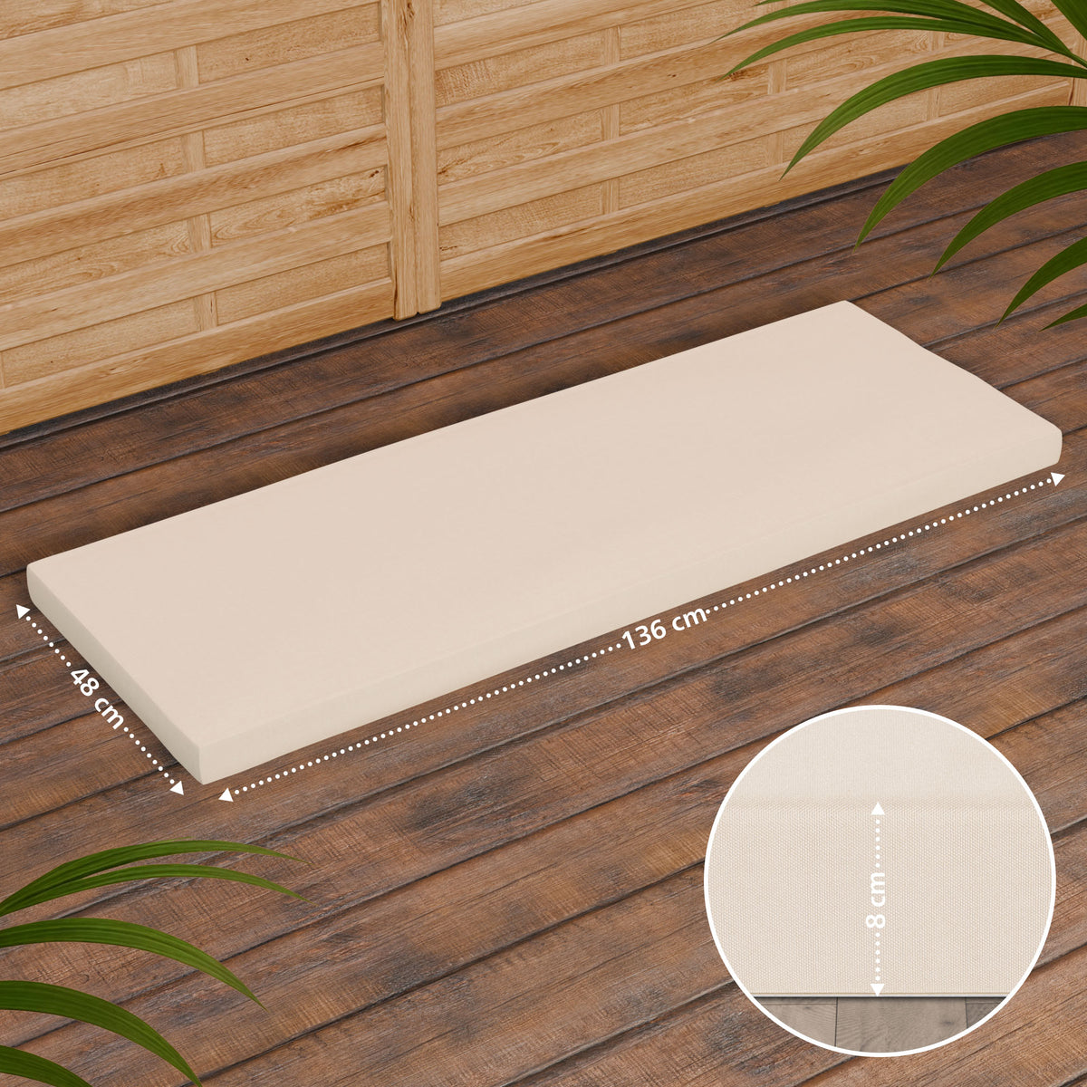 Teakbank Daxon mit Sitzkissen 150 cm – Ansicht 4