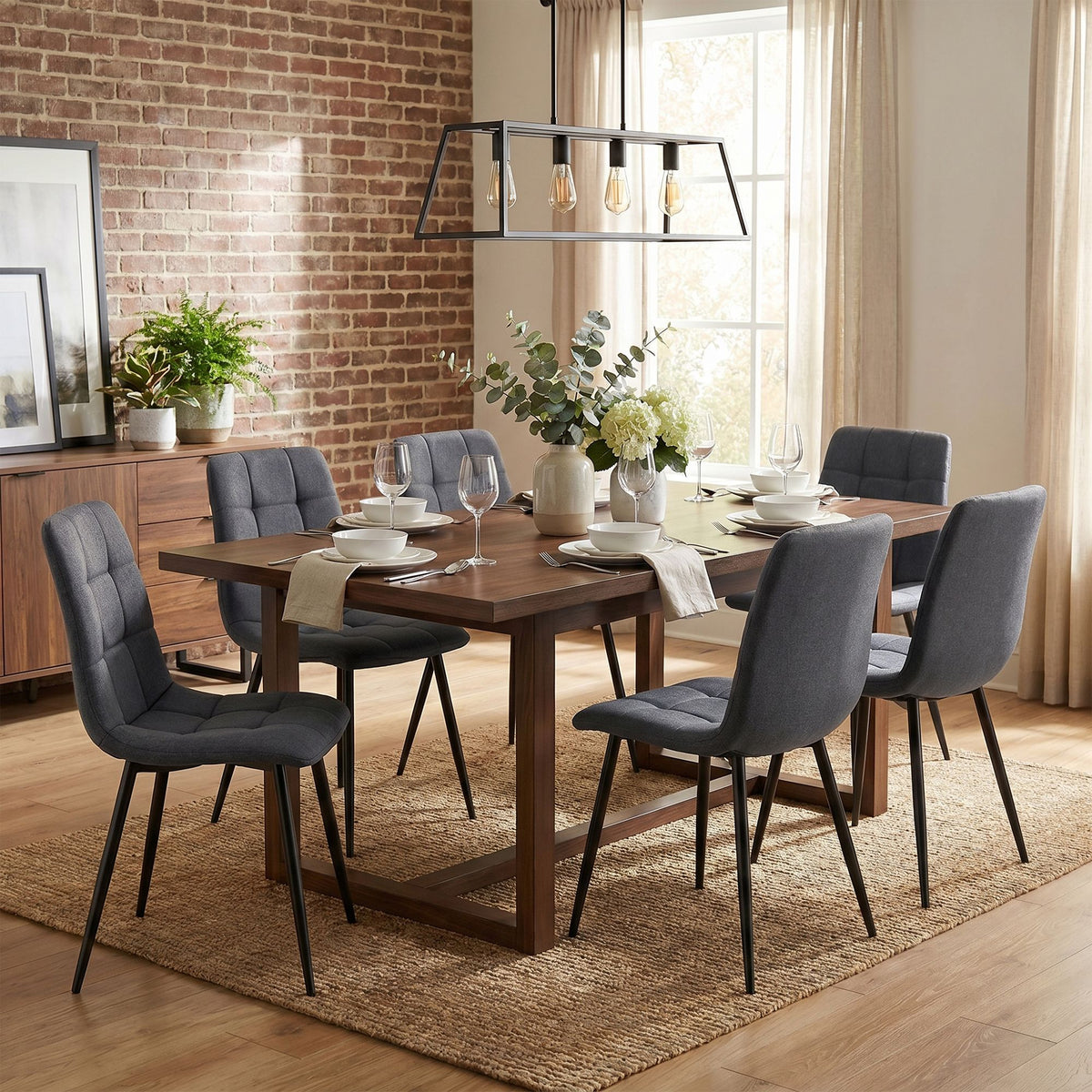 4er Set Esszimmerstühle Asti Stoff – Ansicht 10