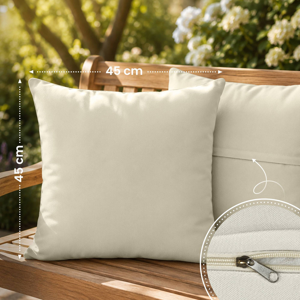 4er Set Deko-Kissen 45x45 cm – Ansicht 16
