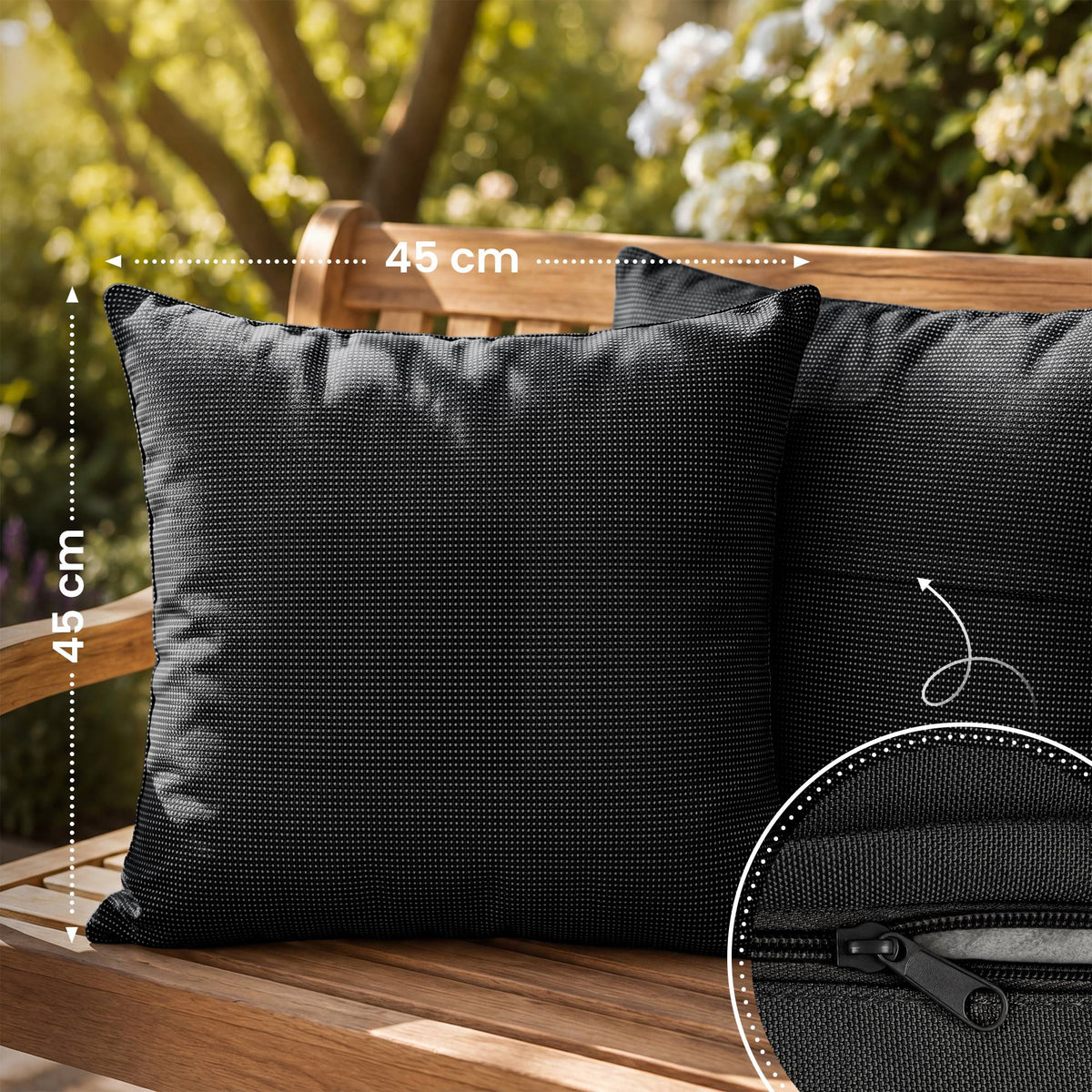 4er Set Deko-Kissen 45x45 cm – Ansicht 9