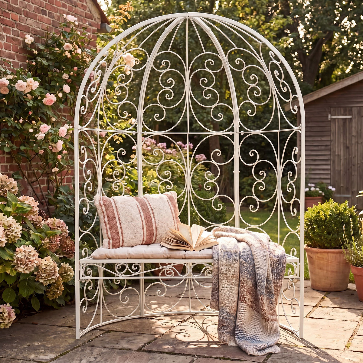 Halbpavillon Rosie mit Sitzbank – Ansicht 10