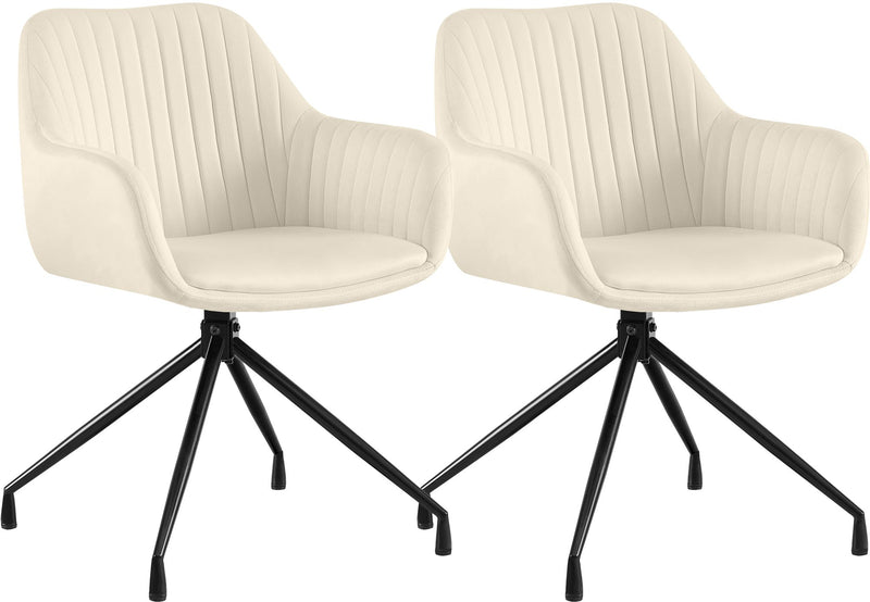 2er Set Esszimmerstuhl Welby Samt