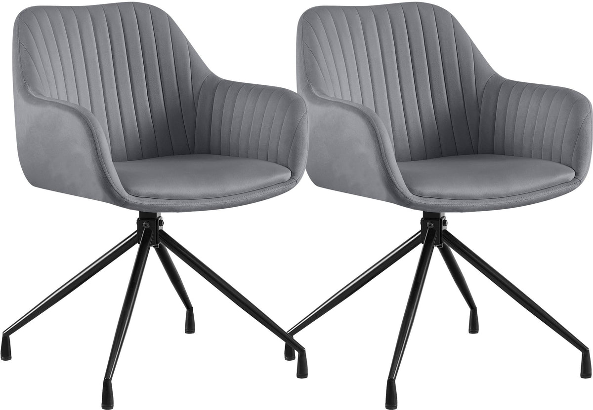 2er Set Esszimmerstuhl Welby Samt – Ansicht 15