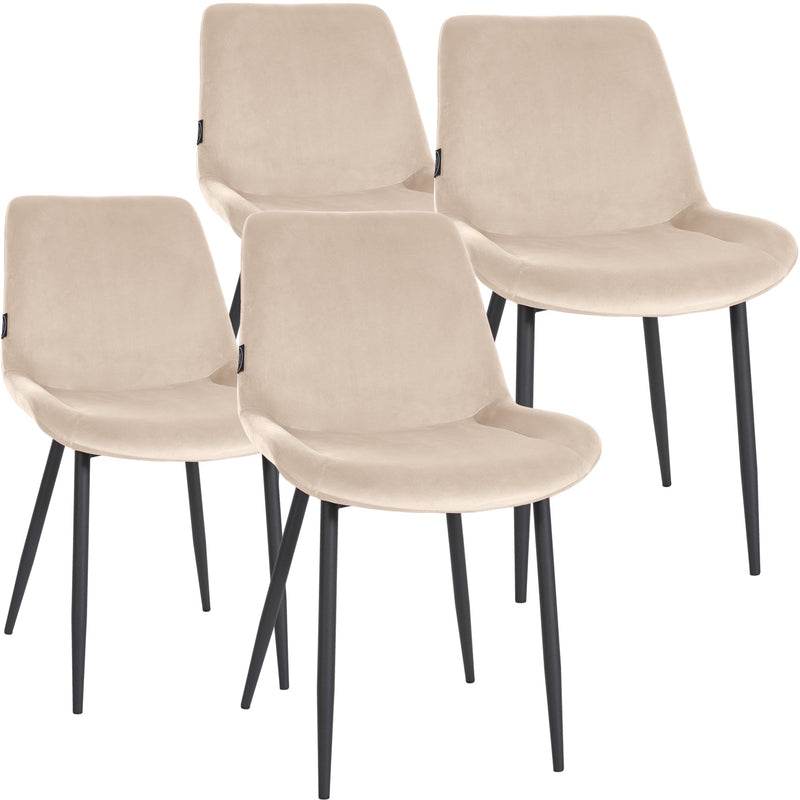4er Set Esszimmerstühle Victoria Samt
