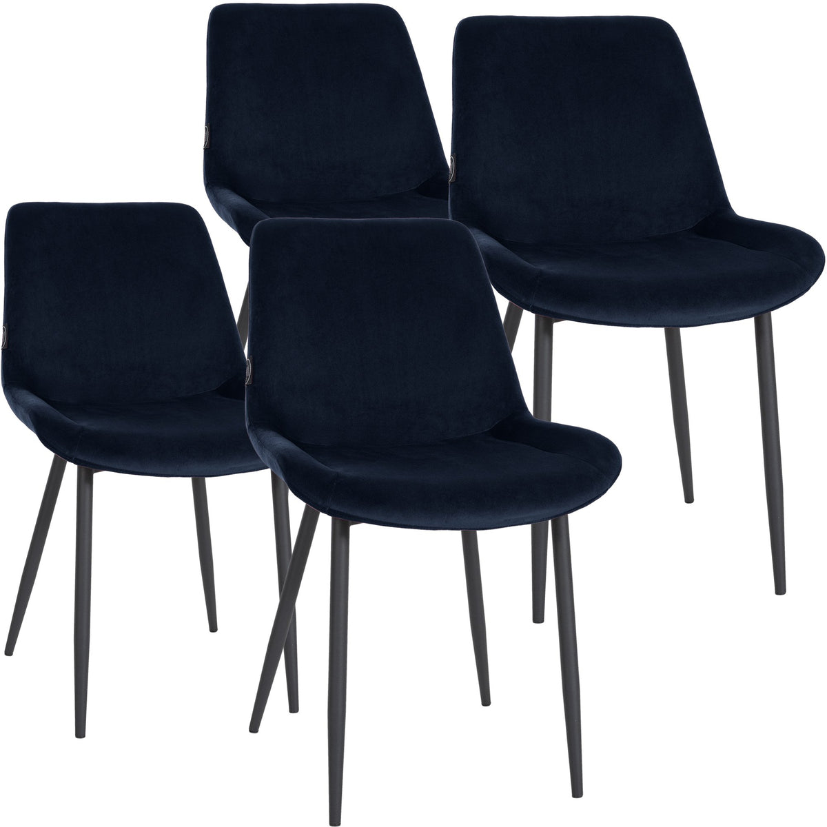 4er Set Esszimmerstühle Victoria Samt – Ansicht 15