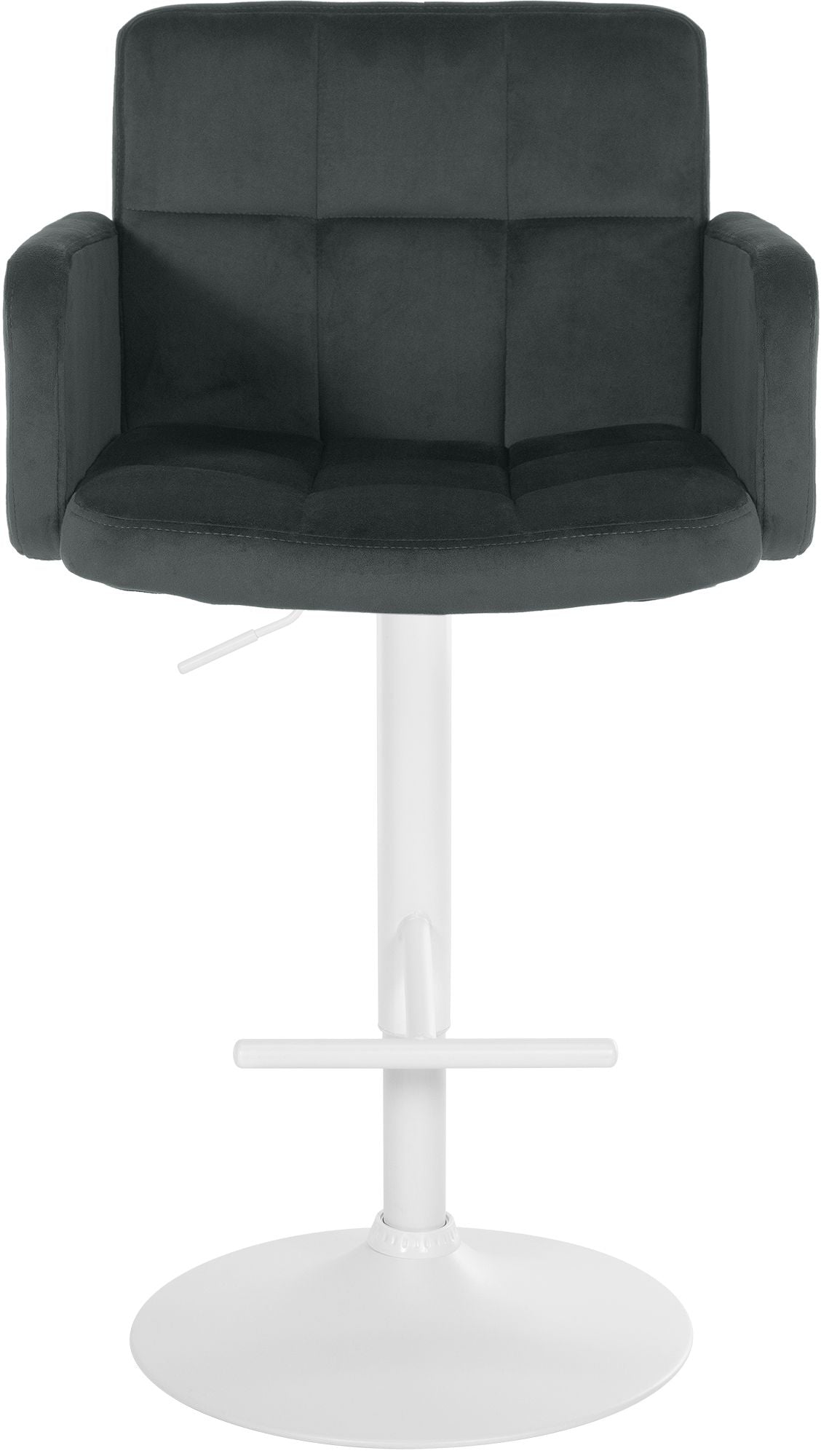 2er Set Barhocker Los Angeles Samt weiß – Ansicht 4