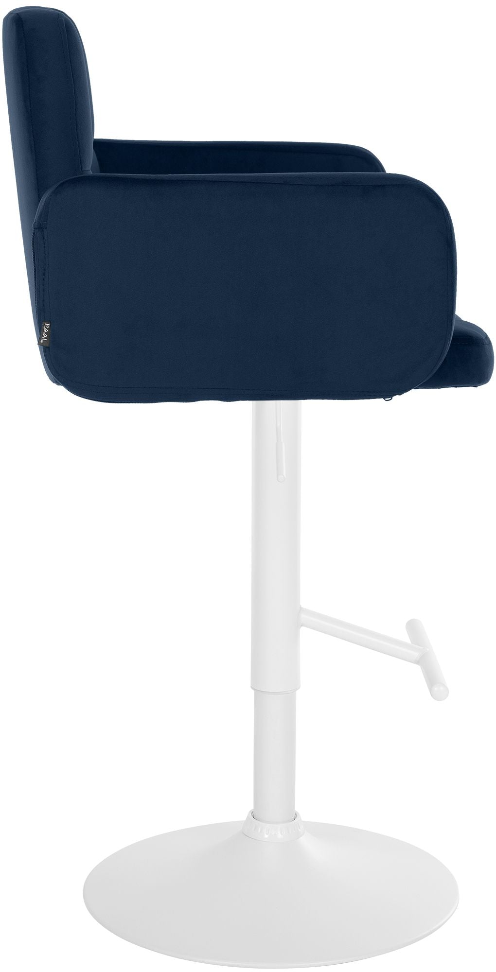 2er Set Barhocker Los Angeles Samt weiß – Ansicht 12