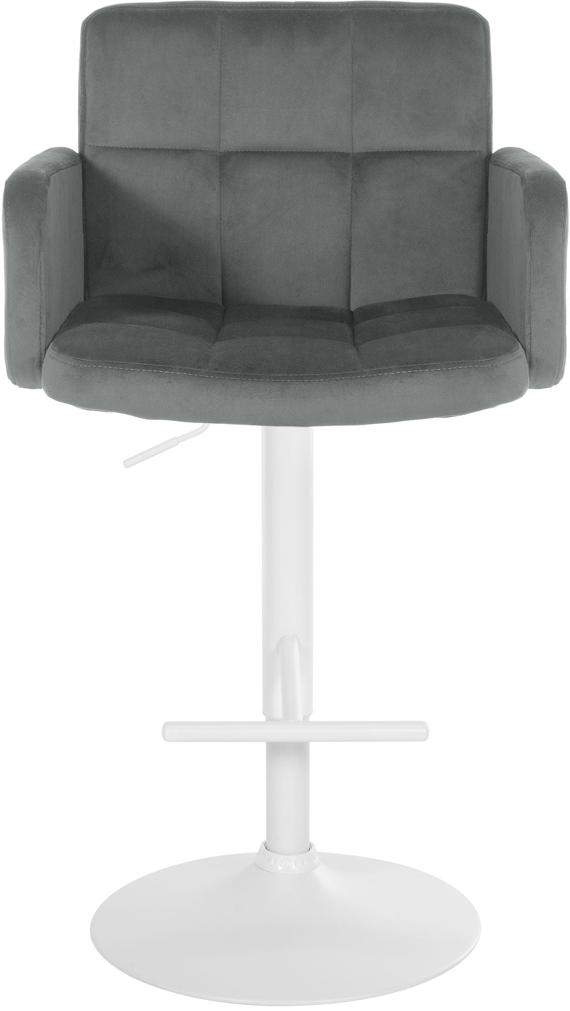 2er Set Barhocker Los Angeles Samt weiß – Ansicht 18