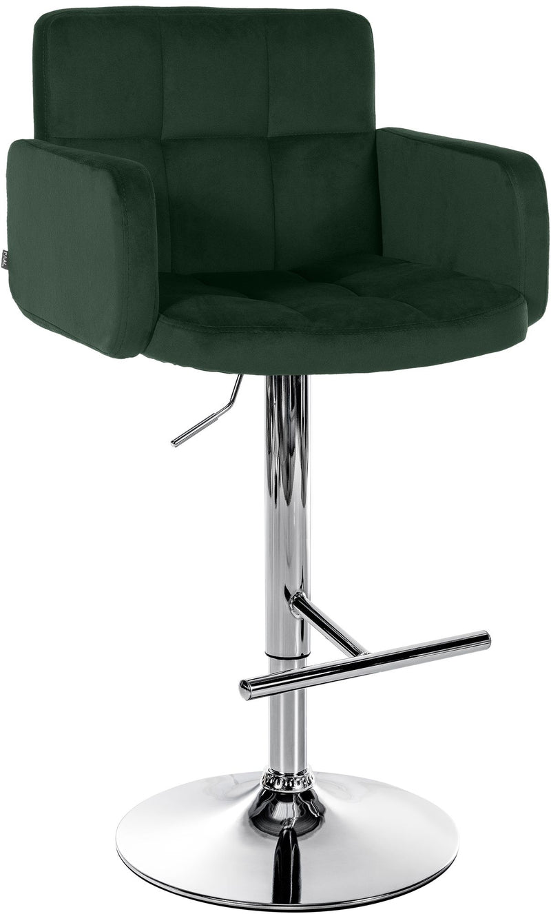 Barhocker Los Angeles Samt chrom