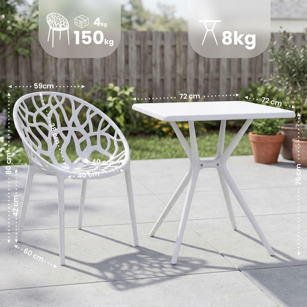Gartenmöbel-Set Lumera mit 2 Stühlen – Ansicht 8