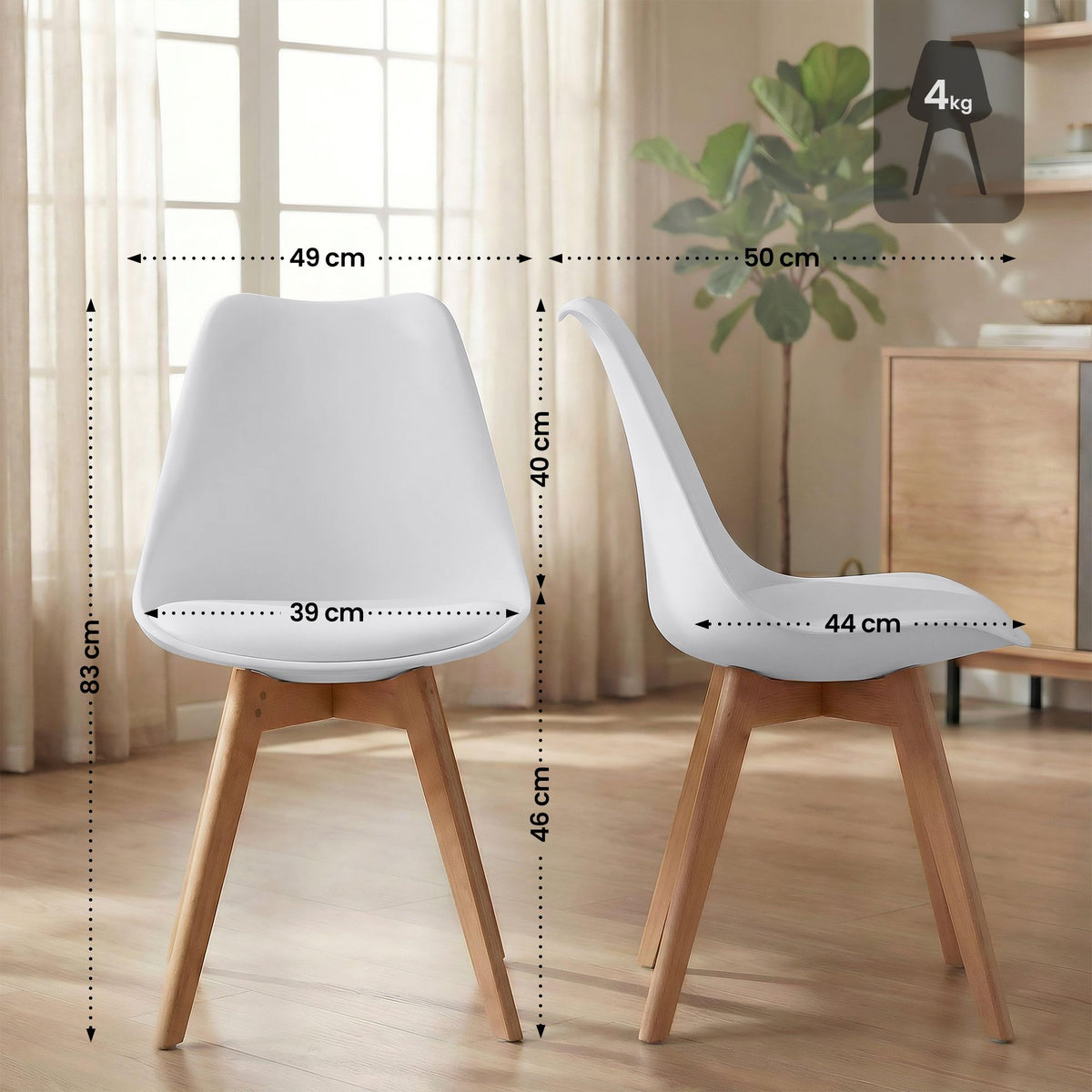 4er Set Stuhl Linares – Ansicht 2