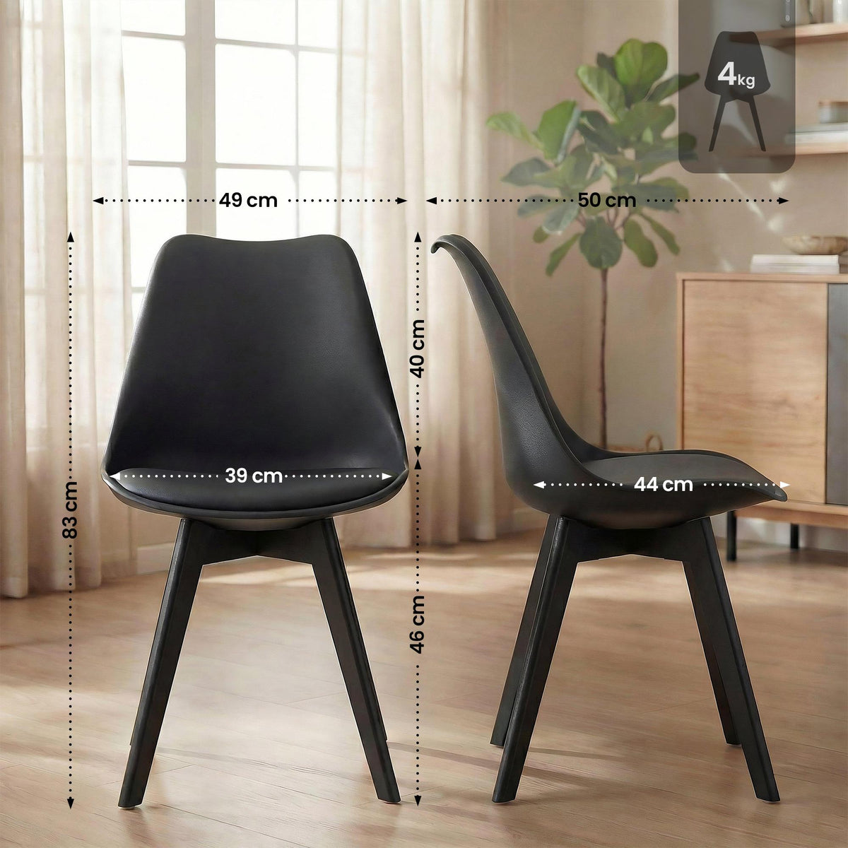 4er Set Stuhl Linares Kunststoff – Ansicht 16