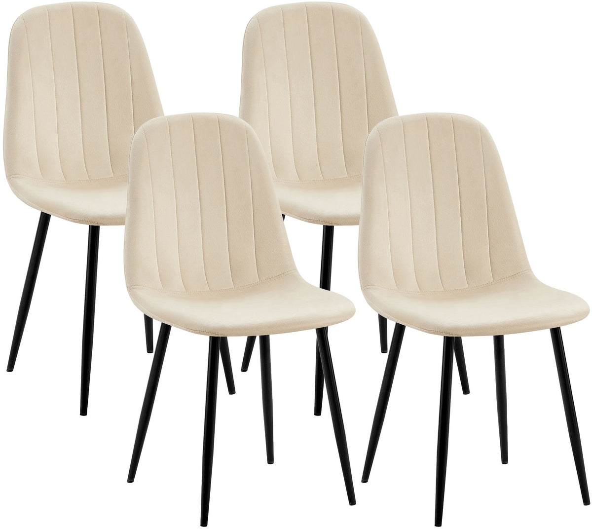 4er Set Esszimmerstuhl Baxter Samt – Ansicht 8